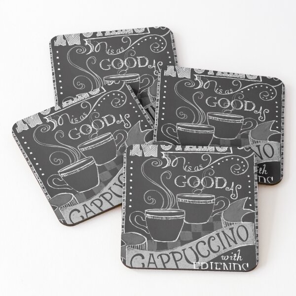 Item preview, Coffee Chalkboard Art, Nothing is as good as Cappuccino with Friends designed and sold by FionaStokes.