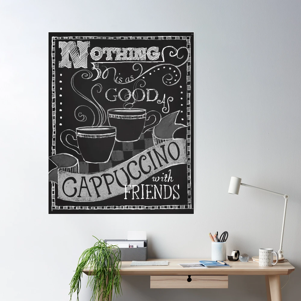 Coffee Sign Cappuccino Chalkboard Coffee Chalk Art Coffee Bar Accessories  Coffee Station Prints Wall Art Coffee Station Sign 