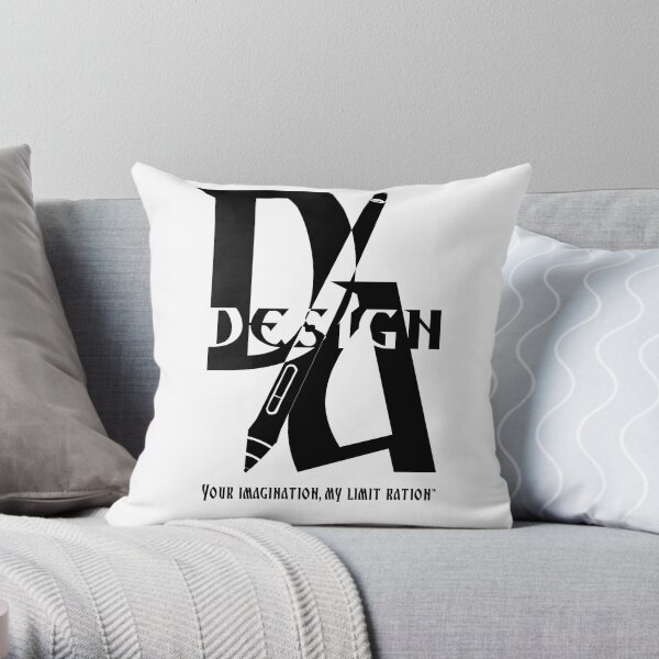 New logo in Black Throw Pillow