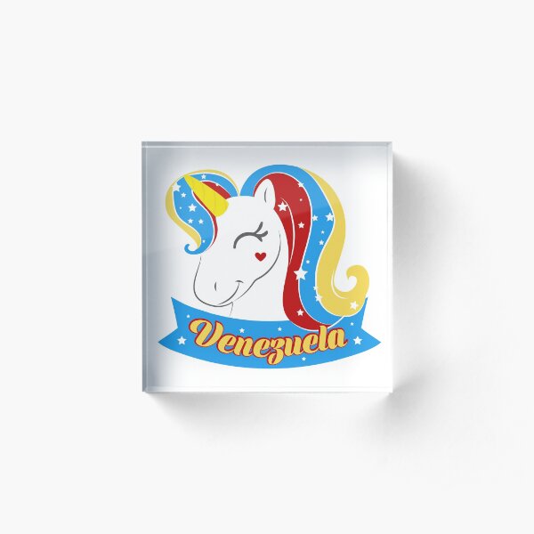 Venezuela Unicorn Acrylic Block