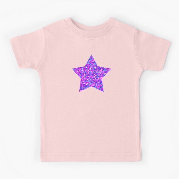 Sparkle Confetti Stars | Multi-color with Fuchsia Tint | Kids T-Shirt