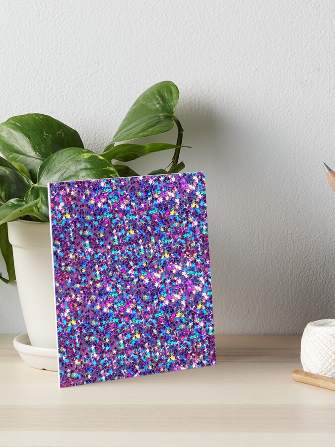 Glitter Stars, Star Glitter, Sparkle Confetti Stars, Multi-color with  Purple Tint,  Art Board Print for Sale by EclecticAtHeART