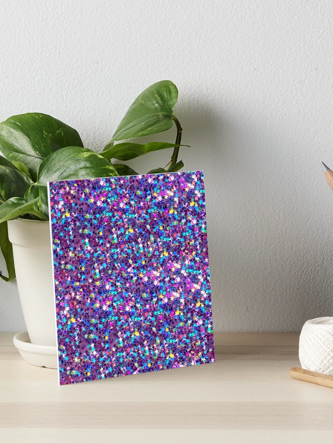 Glitter Confetti Stars - Purple Holographic –