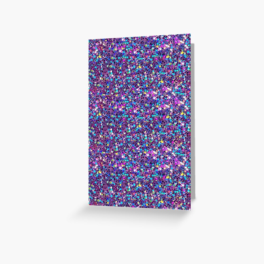 Glitter Stars | Star Glitter | Sparkle Confetti Stars | Multi-color with  Purple Tint | | Art Board Print