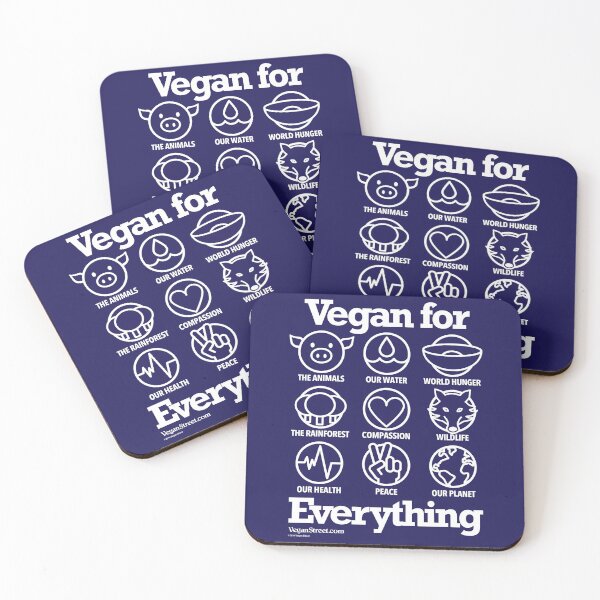 Item preview, Vegan for Everything (white print) designed and sold by VeganStreet.