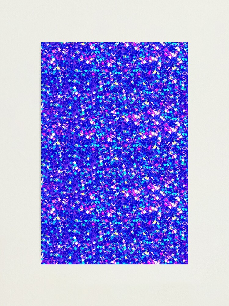 Glitter Confetti Stars - Blue