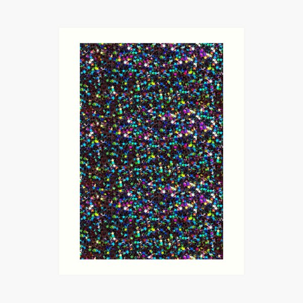 Glitter Stars, Star Glitter, Sparkle Confetti Stars, Multi-color with  Black Tint,  Art Board Print for Sale by EclecticAtHeART