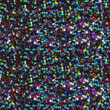 Glitter Stars | Star Glitter | Sparkle Confetti Stars | Multi-color with  Purple Tint | | Art Board Print