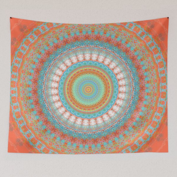 Item preview,  Bohemian Orange Turquoise Mandala designed and sold by Sheila Wenzel Ganny.