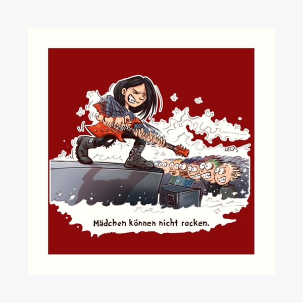 Mädchen können nicht rocken Kunstdruck