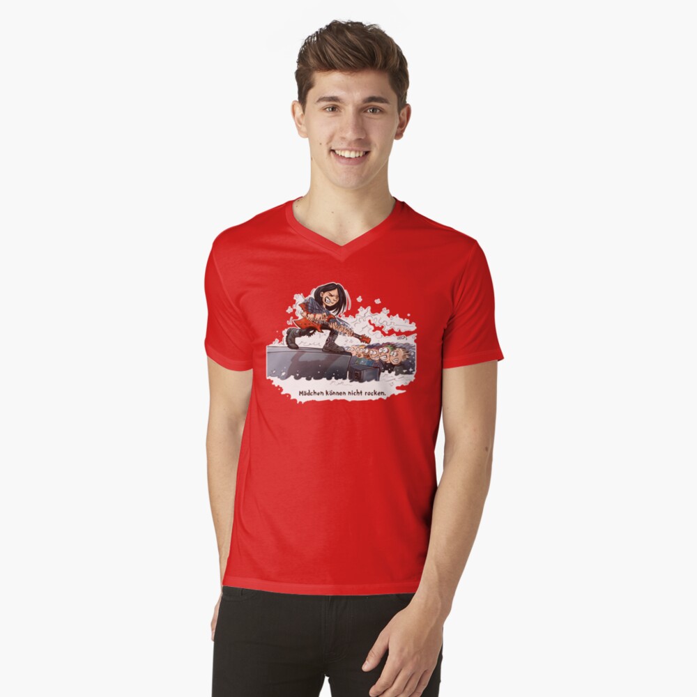 Artikel-Vorschau von T-Shirt mit V-Ausschnitt, designt und verkauft von joti.