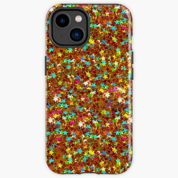 Glitter Stars | Star Glitter | Sparkle Confetti Stars | Multi-color with Copper Tint |  iPhone Tough Case