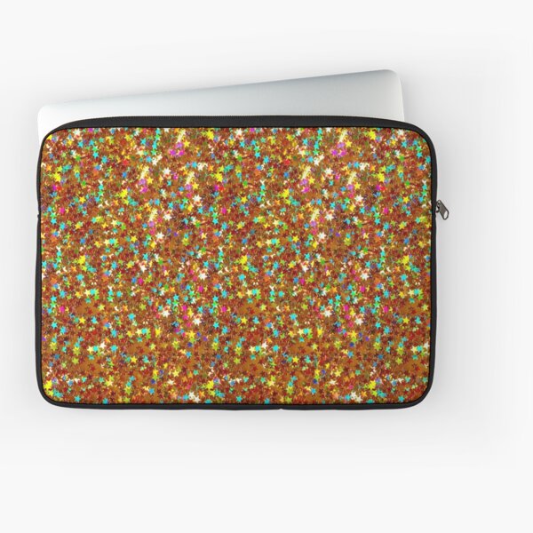 Glitter Stars | Star Glitter | Sparkle Confetti Stars | Multi-color with Copper Tint | Laptop Sleeve