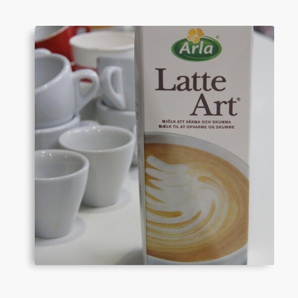 Latte Art Milk Metal Print