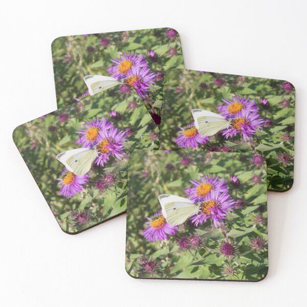 Item preview, Cabbage Butterfly on Purple Asters designed and sold by Susie Kramer.