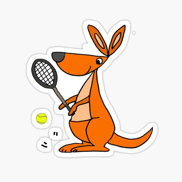 Cool Kangaroo Playing Basketball Cartoon 