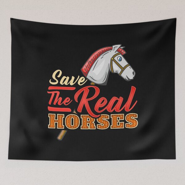 Item preview, Save The Real Horses Hobbyhorsing graphic hobbyhorse designed and sold by biNutz.