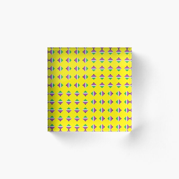 #Pattern, #textile, #design, #abstract, decoration, geometry, scrapbook, illustration, repetition Acrylic Block