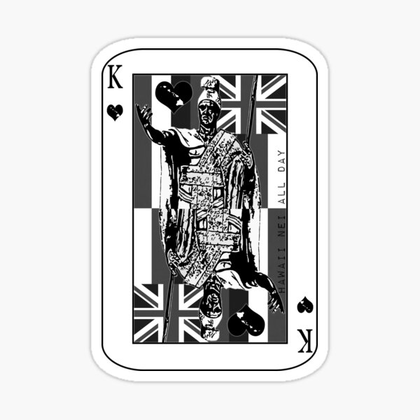 The King of Hawai'i Kamehameha (black) by Hawaii Nei All Day Sticker