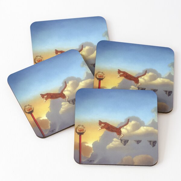 Item preview, Surrealistic Cat Art - Leap Of Faith designed and sold by mikebridges.