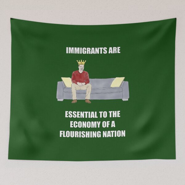Item preview, The Sofa King: Immigrants are Essential designed and sold by Child of the Corn Designs.