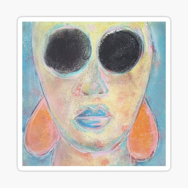 Pastel Portrait - S39 Sticker