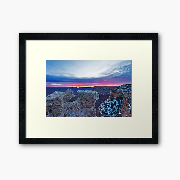Grand Canyon National Park Pink Sunrise Framed Art Print