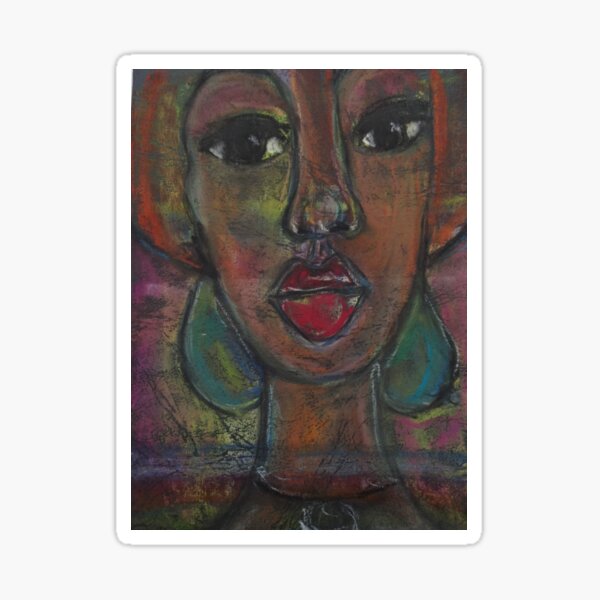 Pastel Portrait - S41 Sticker