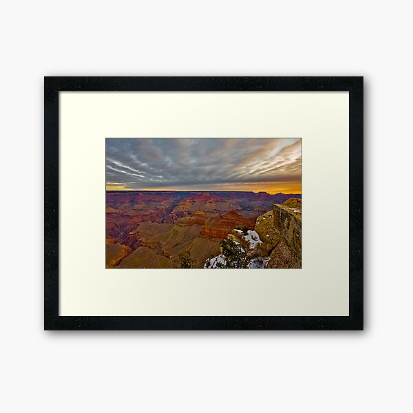 Grand Canyon National Park Sunrise and Snow Framed Art Print