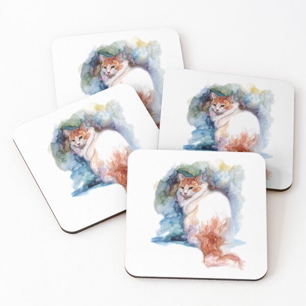 Item preview, Watercolor Painting of a Turkish Van Cat designed and sold by kjordanlee.