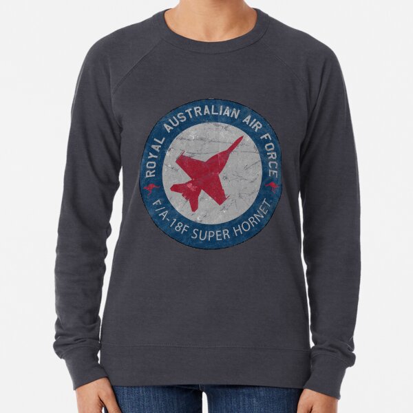 Royal Australian Air Force F/A-18F Super Hornet Jet Airplane Vintage Lightweight Sweatshirt