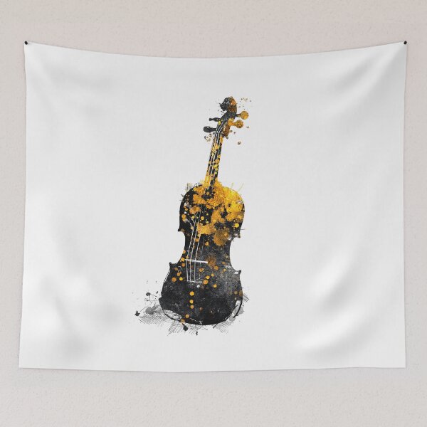 Item preview, Violin music art gold and black #violin #music designed and sold by JBJart.