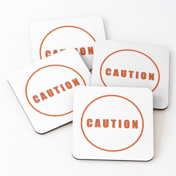 Item preview, Caution Sticker Round designed and sold by ArtFactory5.