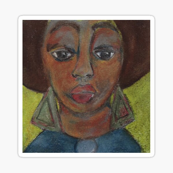 Pastel Portrait - S48 Sticker