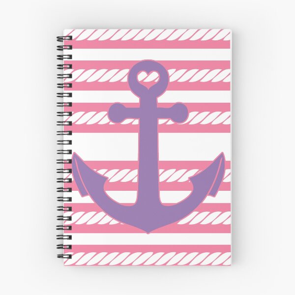 Item preview, Cute Pink Purple Nautical Anchor designed and sold by frittata.