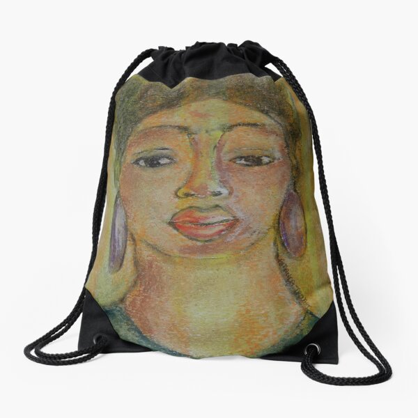 Pastel Portrait - 51 Drawstring Bag