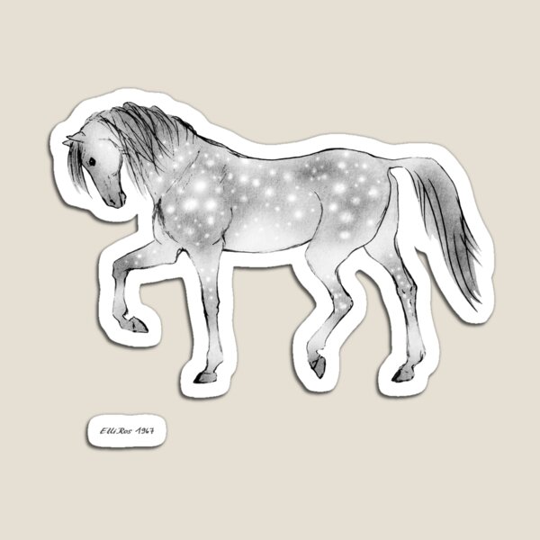 Dressage horse dapple gray Magnet