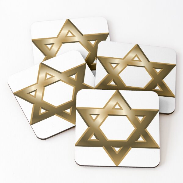 #Star of #David #Kippah Coasters (Set of 4)