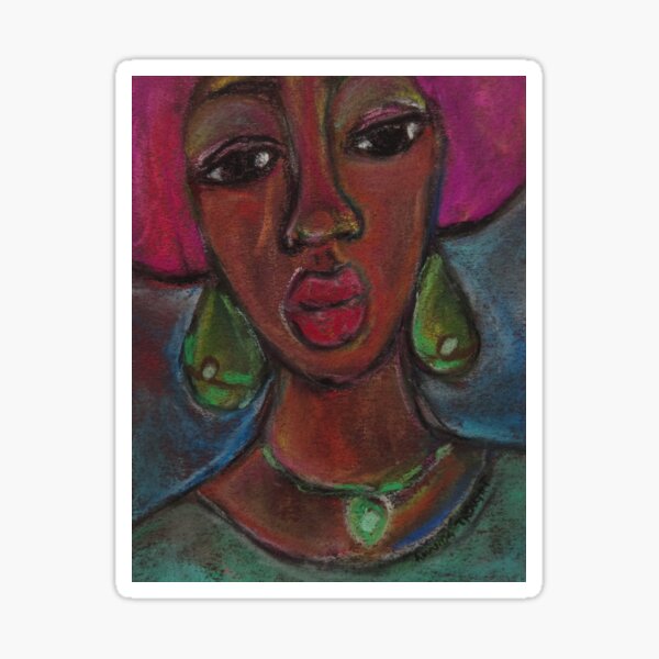 Pastel Portrait - S57 Sticker
