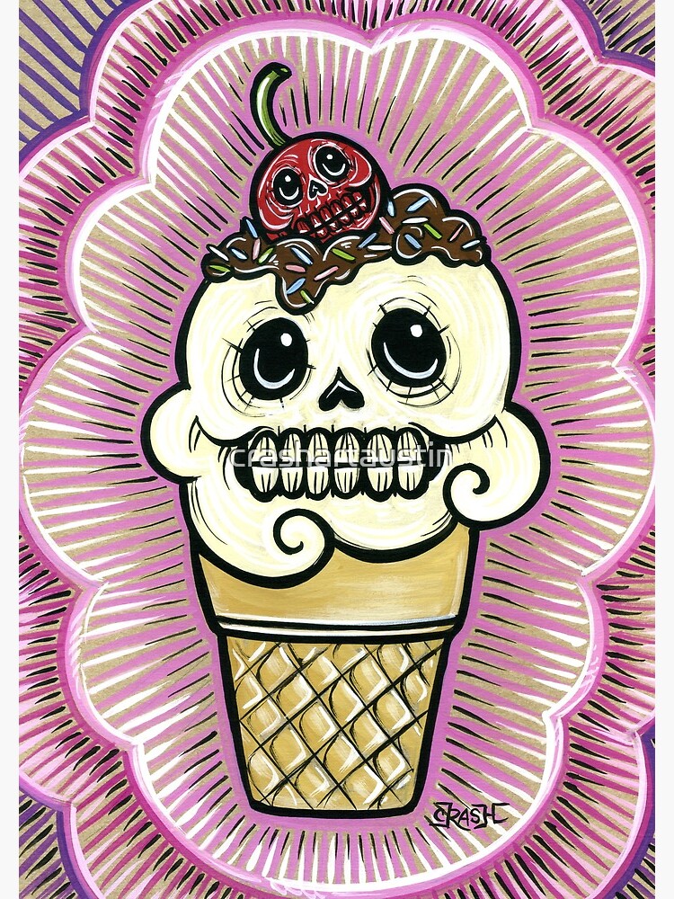 Thumbnail 3 of 3, Journal, Ice Cream in Pink designed and sold by crashartaustin.