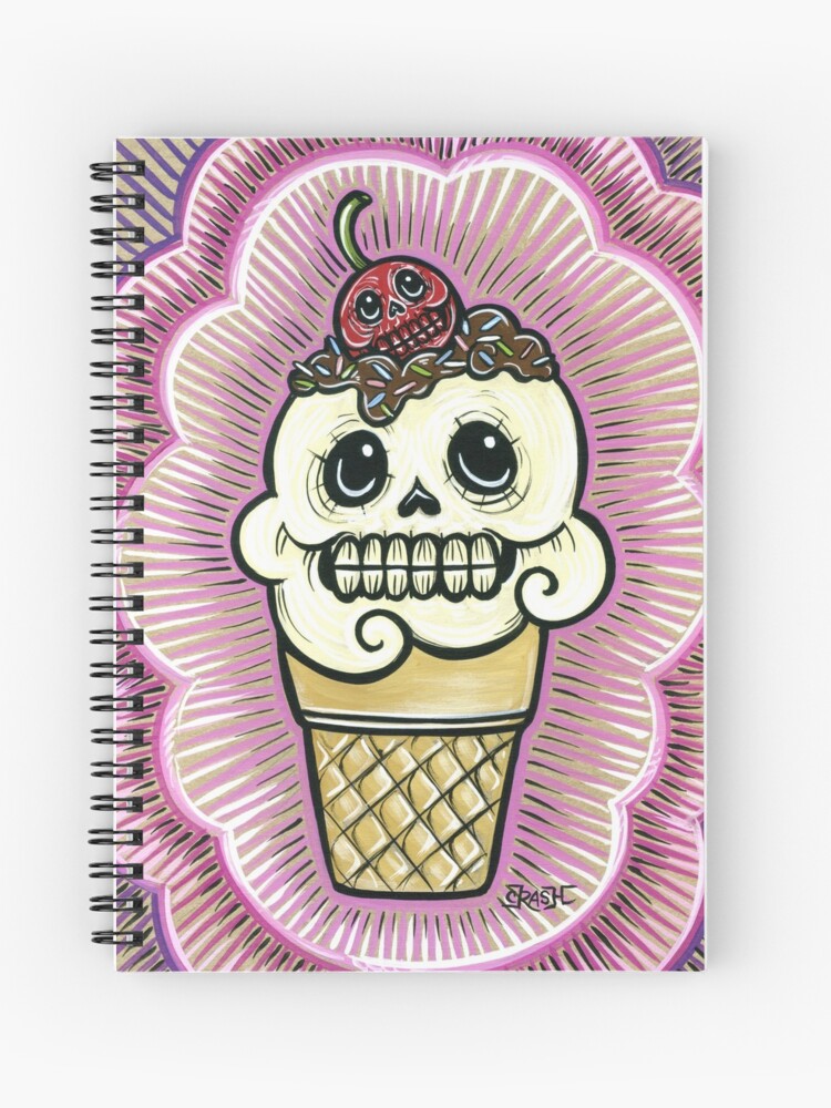 Thumbnail 1 of 3, Journal, Ice Cream in Pink designed and sold by crashartaustin.