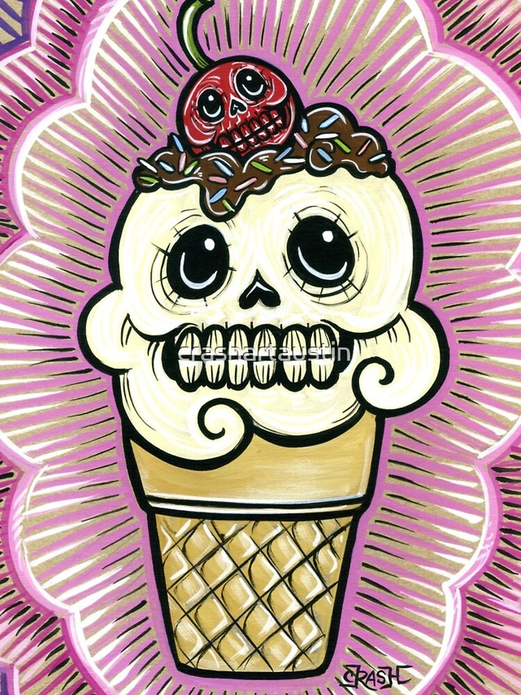 Thumbnail 4 of 4, iPhone Case, Ice Cream in Pink designed and sold by crashartaustin.