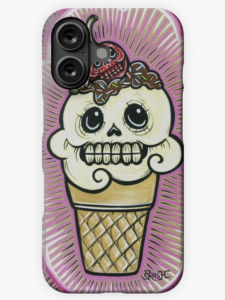 Thumbnail 1 of 4, iPhone Case, Ice Cream in Pink designed and sold by crashartaustin.
