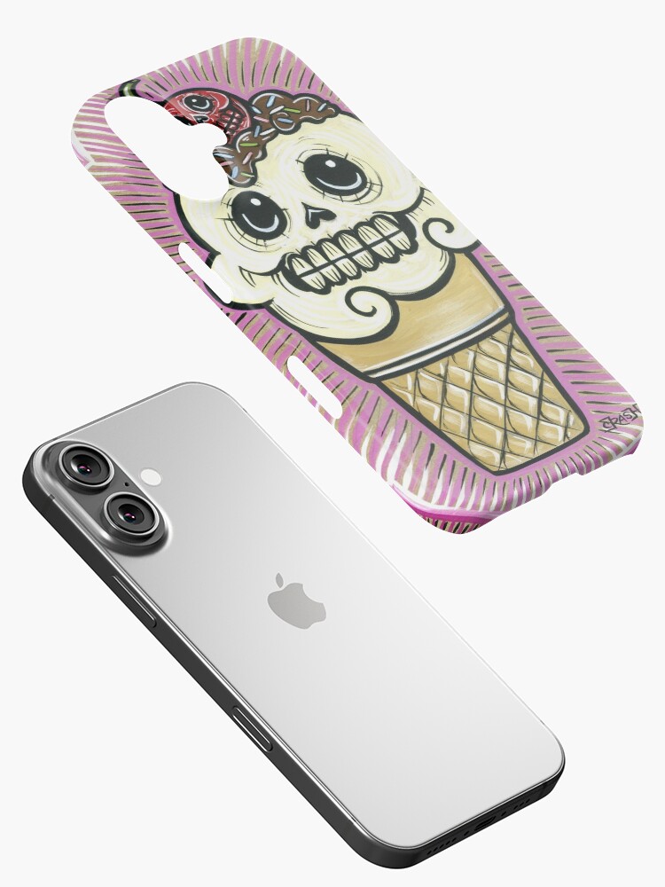 Thumbnail 2 of 4, iPhone Case, Ice Cream in Pink designed and sold by crashartaustin.