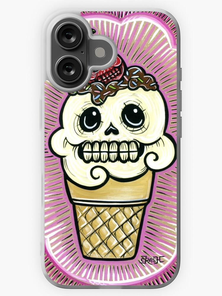 Thumbnail 1 of 5, iPhone Case, Ice Cream in Pink designed and sold by crashartaustin.
