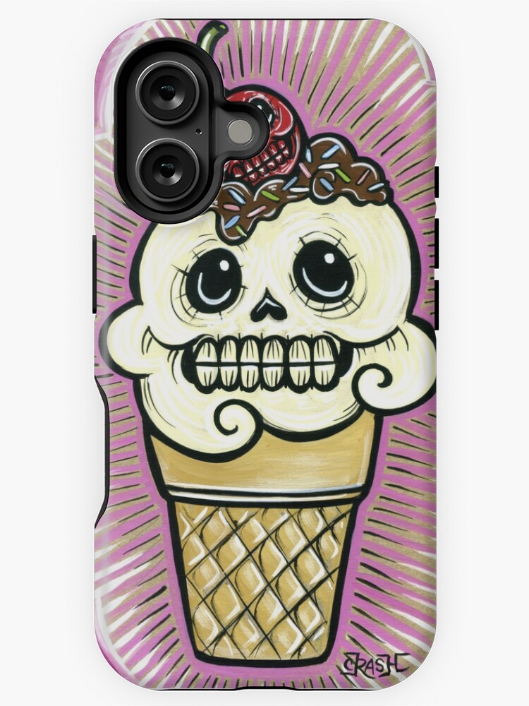 Thumbnail 1 of 4, iPhone Case, Ice Cream in Pink designed and sold by crashartaustin.