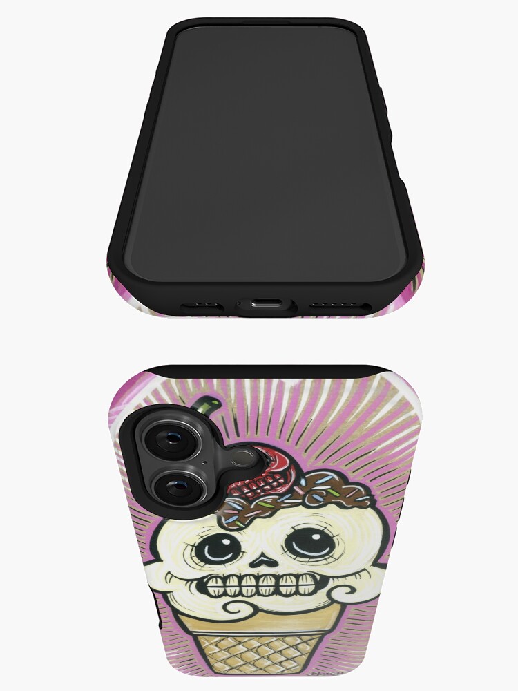 Thumbnail 3 of 4, iPhone Case, Ice Cream in Pink designed and sold by crashartaustin.