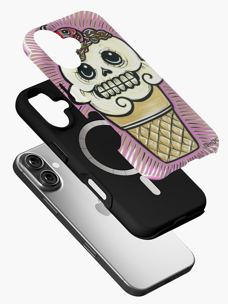 Thumbnail 2 of 4, iPhone Case, Ice Cream in Pink designed and sold by crashartaustin.