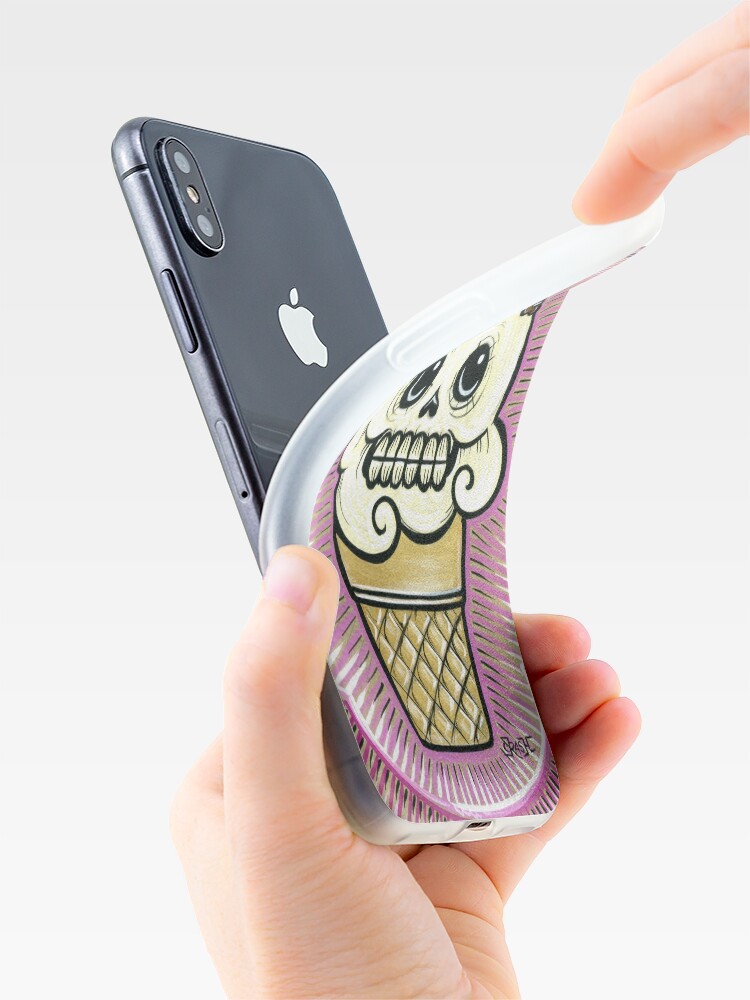 Thumbnail 4 of 5, iPhone Case, Ice Cream in Pink designed and sold by crashartaustin.