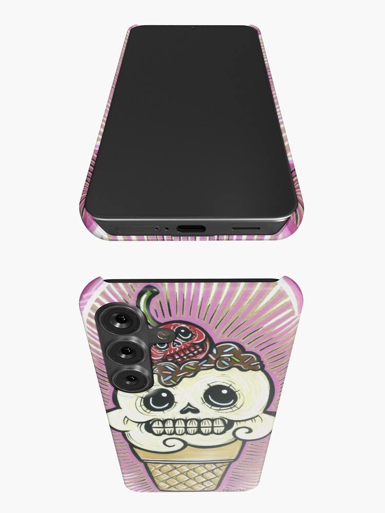 Thumbnail 3 of 4, Samsung Galaxy Phone Case, Ice Cream in Pink designed and sold by crashartaustin.